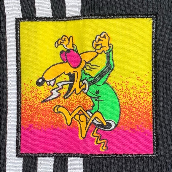 Adidas Originals x Jeremy Scott Women's Black Cropped Hoodie-Size L New - Picture 6 of 11